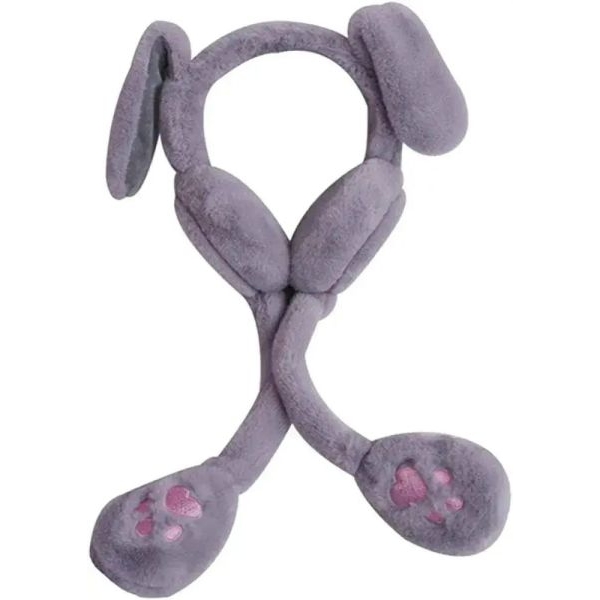 Soft Headband Fluffy Rabbit Ears Moving Ears Plush Earmuffs Warm Earmuffs - Image 3
