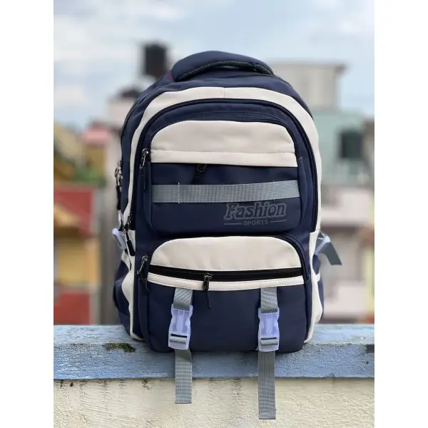 Trendy Nylon Backpack for Women – Large Capacity Shoulder Bag for School, College & Office - Image 3