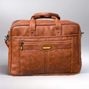 Men's Office Bag Briefcase Bag File Bag Laptop Bag Travel Document Bag PU leather Side Bag