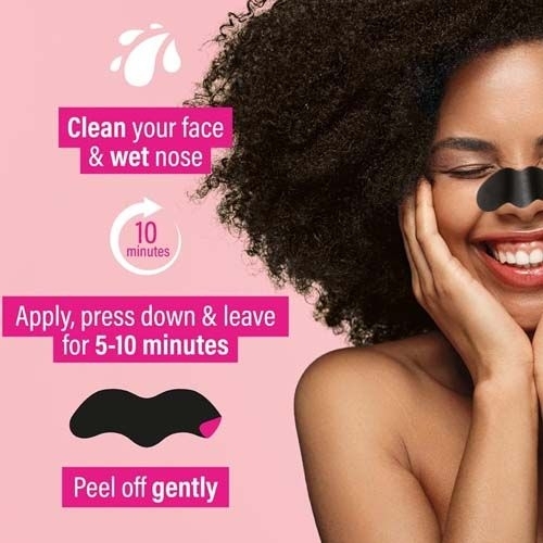 Sadoer Pink Bamboo Charcoal Deep Cleansing Nose Strips (6 pcs) - Image 2