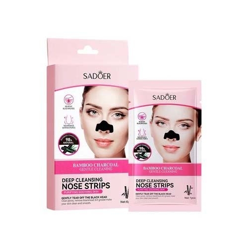 Sadoer Pink Bamboo Charcoal Deep Cleansing Nose Strips 6 Strips in Box