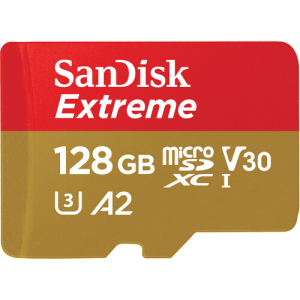 SanDisk. Extreme 128GB microSD Memory Card V30  (190MB/s)