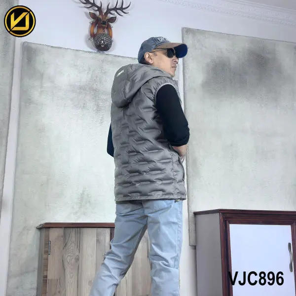 VIRJEANS (VJC896) Half Dawn Ultra Light Jacket For Men- Grey - Image 3