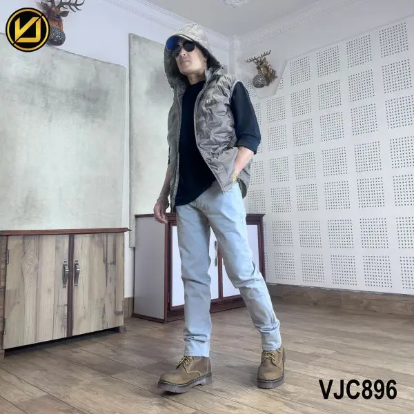 VIRJEANS (VJC896) Half Dawn Ultra Light Jacket For Men- Grey - Image 4