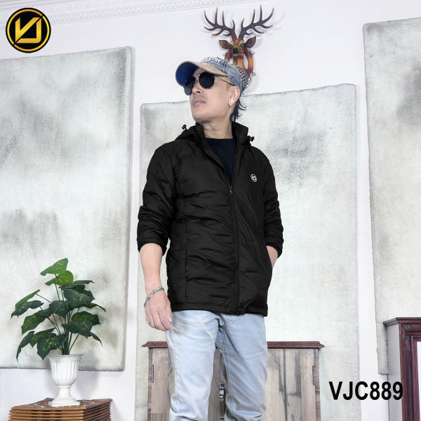 VIRJEANS (VJC889) Dawn Ultra Light Jacket For Men- Black - Image 2