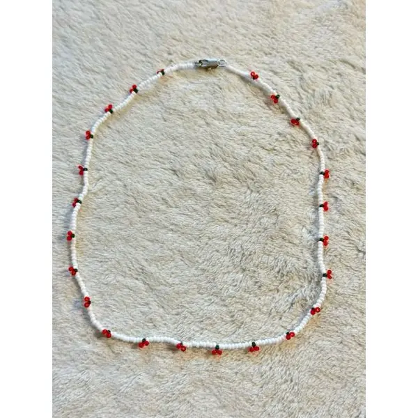 Cherry Pop Beaded Necklace - Image 5