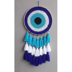 Blue White Dream Catcher Wall Hanging Handmade Boho Home Decor