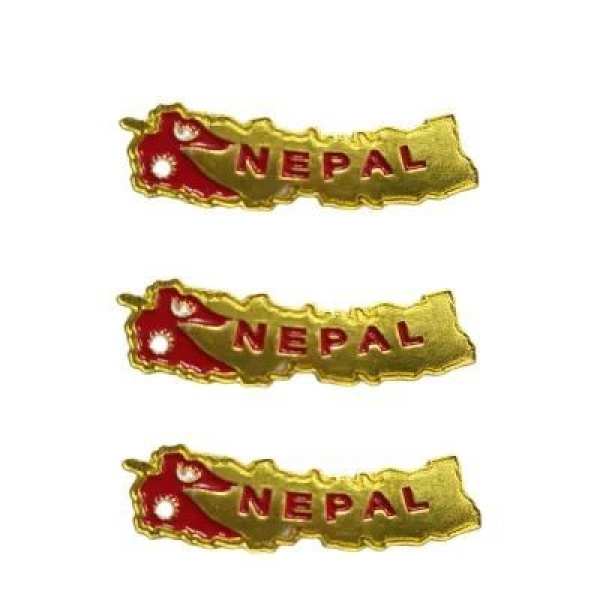 3 Pieces Nepal Map Flag Badge| Badge For Coat And Blazer - Image 4