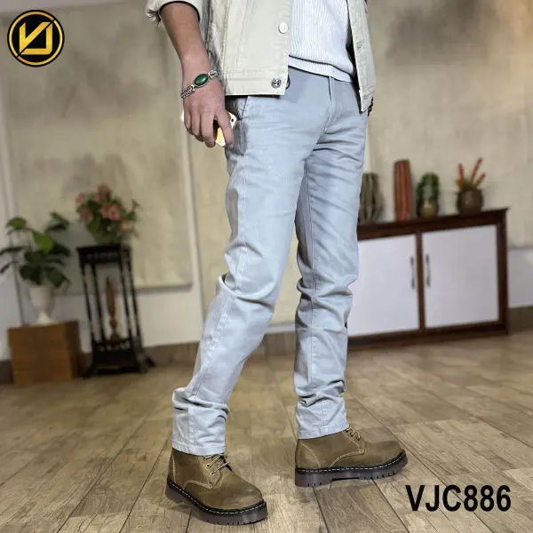 VIRJEANS (VJC886) Stretchable Cotton Pant For Men-Blue - Image 2