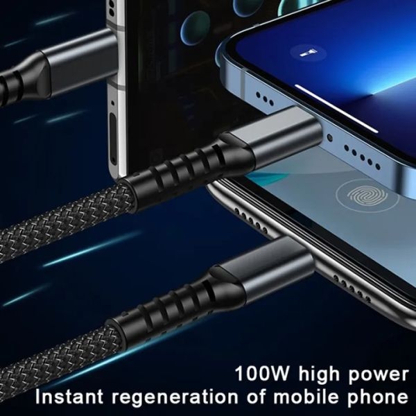 3-in-1 100W 5A Fast Charging USB Cable - Image 4