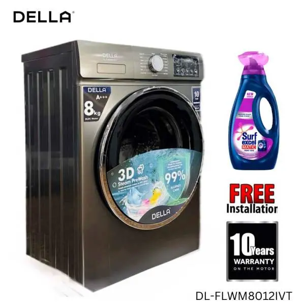 Della 8 Kg Fully Automatic Front Load Washing Machine