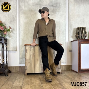 VIRJEANS (VJC857) Stretchable Cotton Jeans Pant For Men-Black