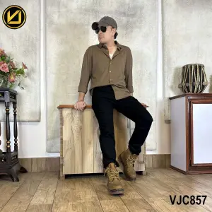 VIRJEANS (VJC857) Stretchable Cotton Jeans Pant For Men-Black