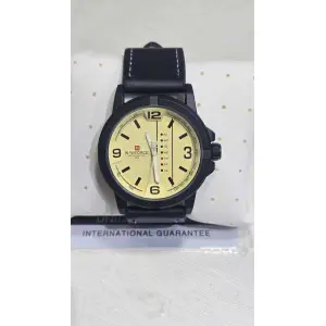 Luxury Fashion Casual Sport Design Multifunction Genuine Leather Strap Military Waterproof Quartz Wrist Watch For Men