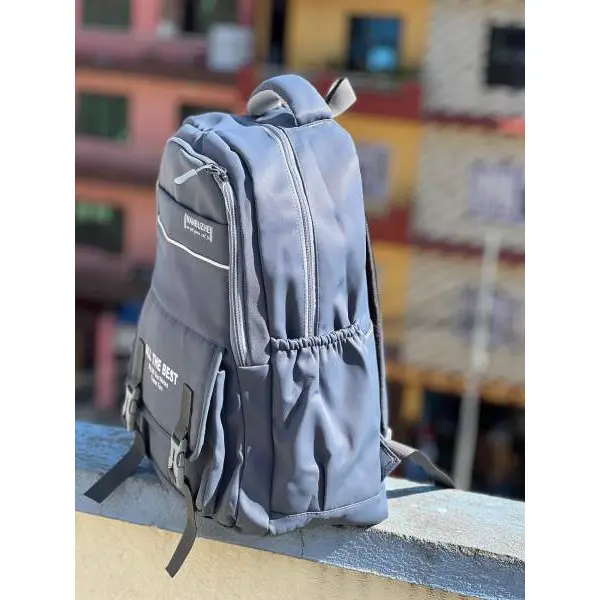 Backpack Student School Bag Female Korean Version high School College Student Backpack Trendy Casual Couple Large Capacity Solid Color Multi-Pocket Backpack Male - Image 4