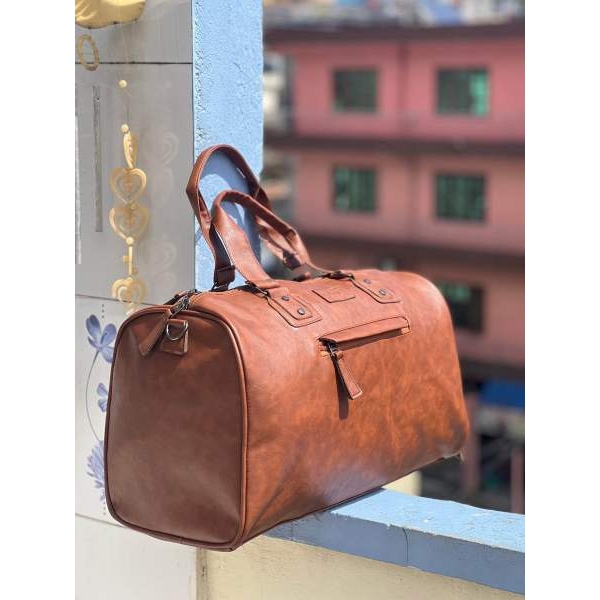 Super Stylish Duffel Bag For Traveling|Pu Leather Side-bag For Men |Perfect For A Weekend Getaway Or Hitting The Gym - Image 2