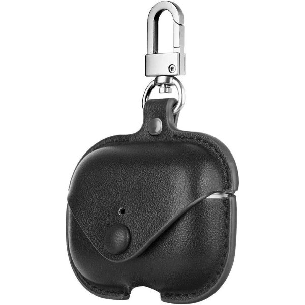 AirPods Pro Case Cover |Leather Protective Case With Button Lock &  Metal Lock Keychain - Image 5