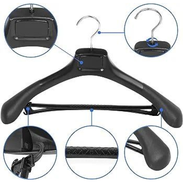 Wide Plastic Clothes Hanger for Suits Jackets And pants(2 piece) - Image 4