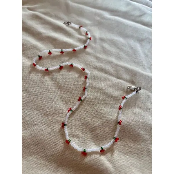 Cherry Pop Beaded Necklace - Image 3