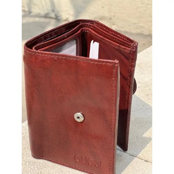 Brown Leather Casual TriFold Wallet For Men |Solid Casual Wallet With 6 Card Holder Compartment - Image 2