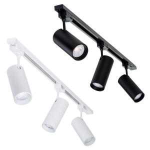 LED Track Lights 3 Sets Of 20W White Color In Black And White Body