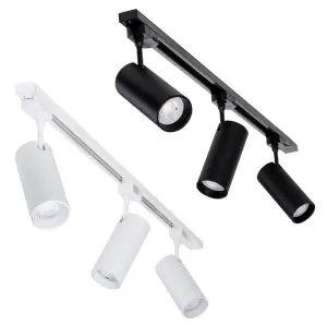 LED Track Lights 3 Sets Of 20W White Color In Black And White Body