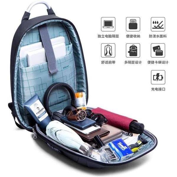 Wiersoon Anti Theft Waterproof Unisex Laptopback With Number Lock System - Image 5
