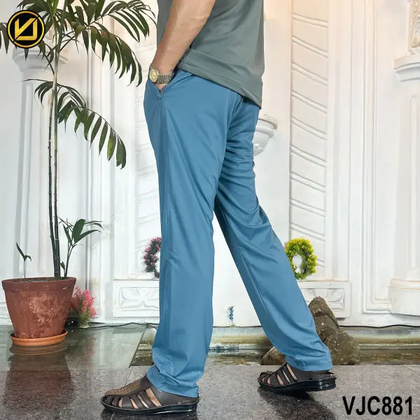 VIRJEANS (VJC881) Stretchable Silk Sporty Trouser For Men-Sky Blue - Image 3