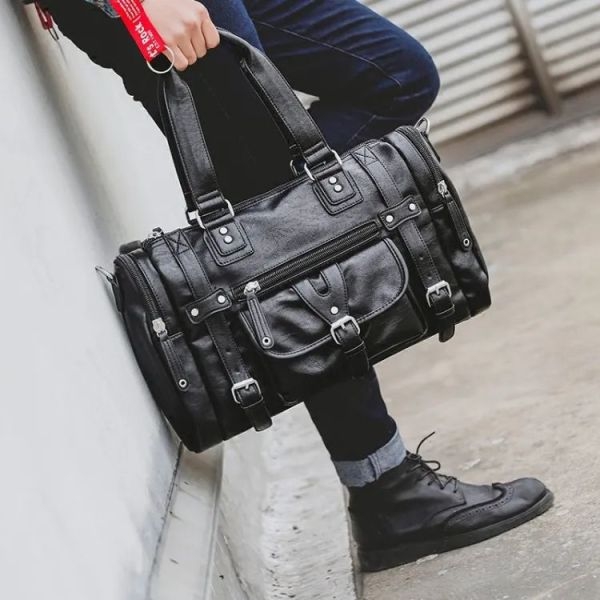 Leather Side Bag Business Cross-body Messenger Bag For Men - Black | Fashion Leather Cross Body Bag For Men - Image 3