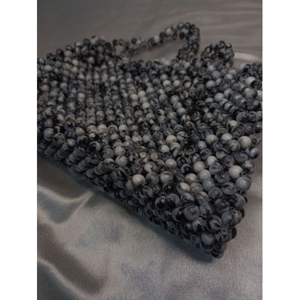 Pearl and Beads Embedded Hand Bag - Image 3