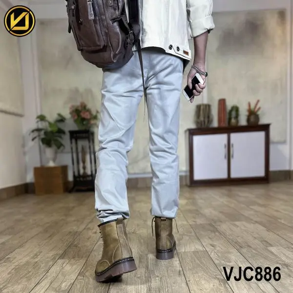 VIRJEANS (VJC886) Stretchable Cotton Pant For Men-Blue - Image 4