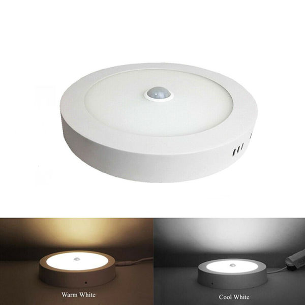 Motion Sensor LED Panel Light 18W AC 220-265V Surface Mounted LED Panel Ceiling lamp For Bathroom Balcony Stair Lighting - Image 3