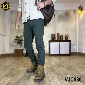 VIRJEANS (VJC886) Stretchable Cotton Pant For Men-Green