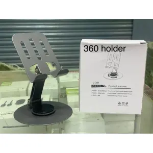 Mobile Phone stand for Desk/Bed, 360 Degree Rotating, adjustable Foldable Cell Phone Holder, Aluminum Office Desk