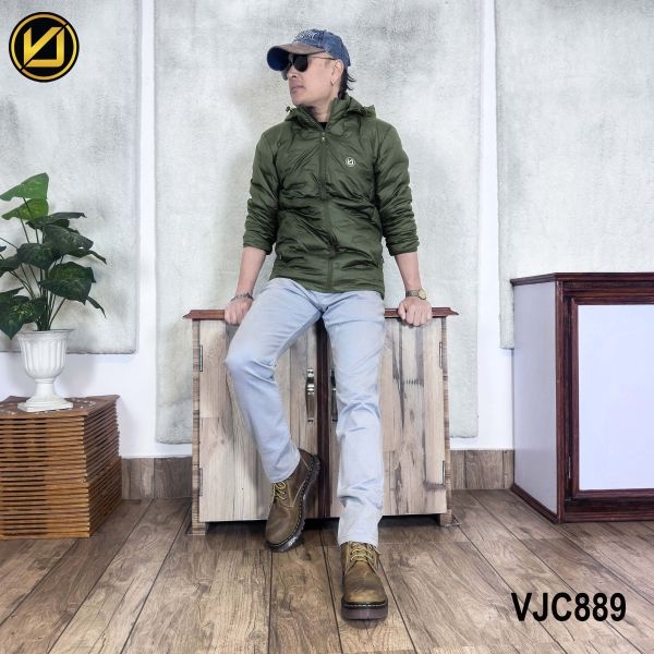 VIRJEANS (VJC889) Dawn Ultra Light Jacket For Men- Green - Image 5