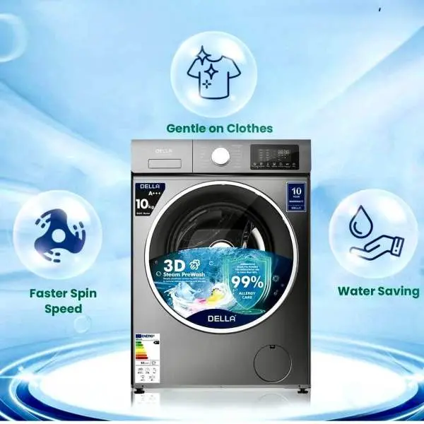 Della 8 Kg Fully Automatic Front Load Washing Machine - Image 4