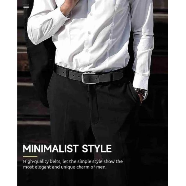 Men's Original Leather Belt|Best Leather Belt For Party And Casual Use In Black Colour - Image 4