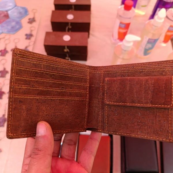 Vegan Cork Leather Wallet Brown - Image 2