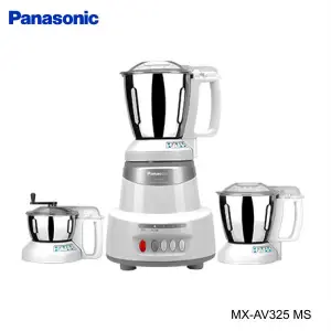 Panasonic MX-AV325MS 600 Watt Super Mixer Grinder With 3 Jars (Marvel Silver)