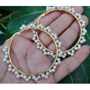 Pearl Hoop Earring