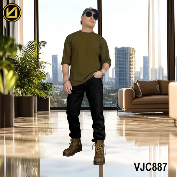 VIRJEANS (VJC887) Cotton Pant For Men-Black - Image 5