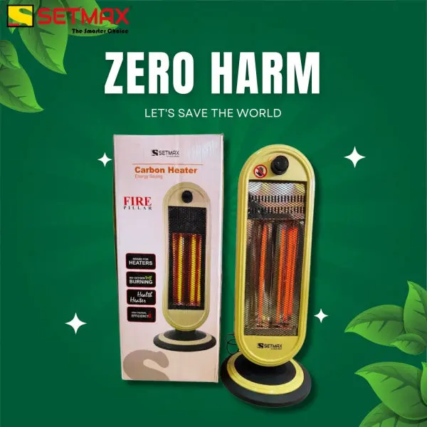 Setmax 2 Rod Carbon Heater | Fire Pillar | 1200 W | Oscillation - Image 2