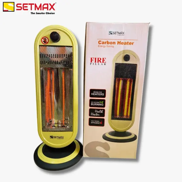 Setmax 2 Rod Carbon Heater | Fire Pillar | 1200 W | Oscillation