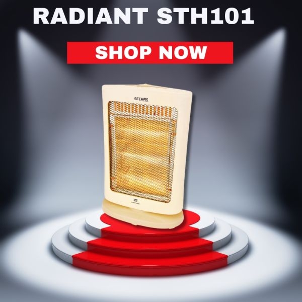 Setmax 3 Rod Electric Halogen Heater | Radiant STH101 | 1200W | Oscillation - Image 5