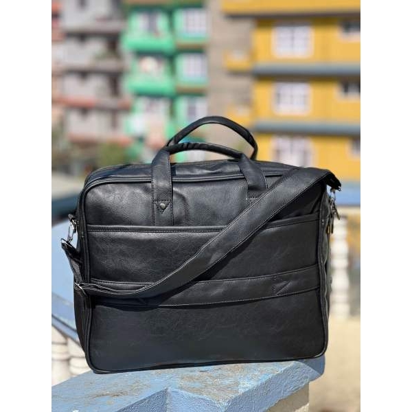 Men's Office Bag Briefcase Bag File Bag Laptop Bag Travel Document Bag PU leather Side Bag - Image 3