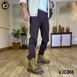 VIRJEANS (VJC886) Stretchable Cotton Pant For Men-Coffee