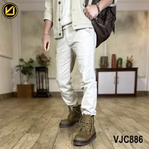 VIRJEANS (VJC886) Stretchable Cotton Pant For Men-Off-white