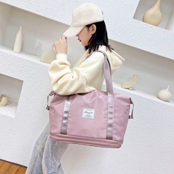 High-Capacity Double-Layer Wet Separation Travelling Bag,Gpmsign Travel Bag,Foldable Expansion Travel Duffel Bag,Travel Lightweight - Image 2