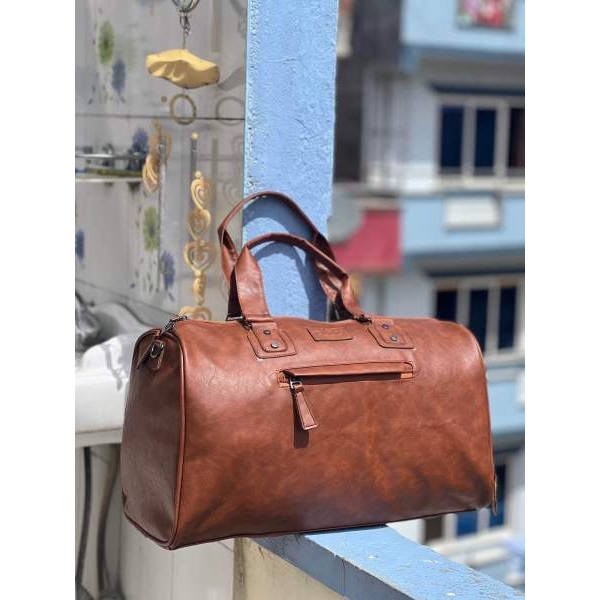 Super Stylish Duffel Bag For Traveling|Pu Leather Side-bag For Men |Perfect For A Weekend Getaway Or Hitting The Gym - Image 3