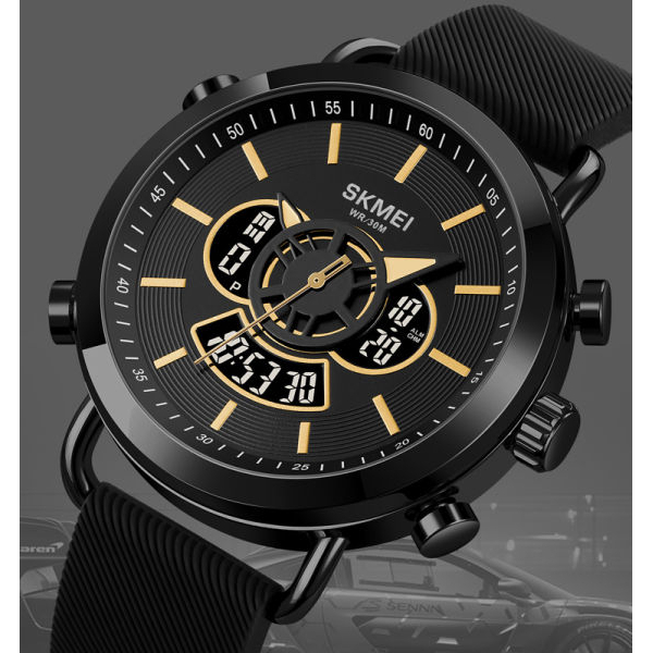 Skmei 1860 Men's Silicon Strap Dual Time Setting Watch - Image 2
